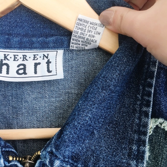 Vintage Embroidered Patchwork Denim Zip Up Jacket - Picture 4 of 5